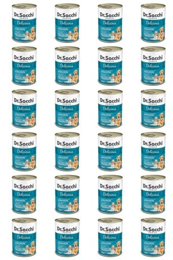 Dr.sacchi Premium Delicious Somonlu Parça Etli-Soslu Yetişkin Köpek Maması 24 x 400 gr 24'lü