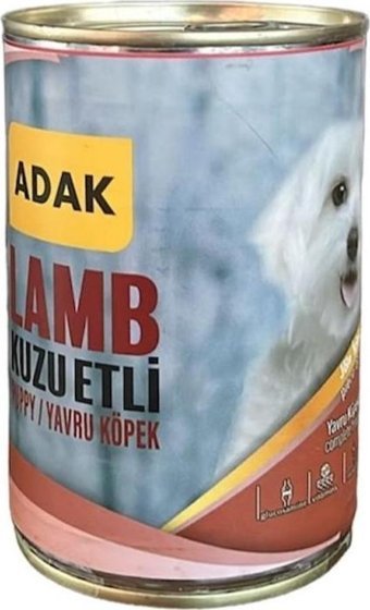 Adak Kuzu Etli Parça Etli Yavru Köpek Maması 48 x 415 gr 48'li