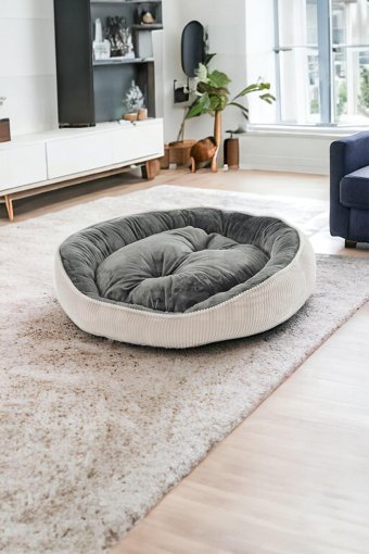Pet Dreams Legends Yıkanabilir Büyük Irk Ev İçi Köpek Yatağı Gri