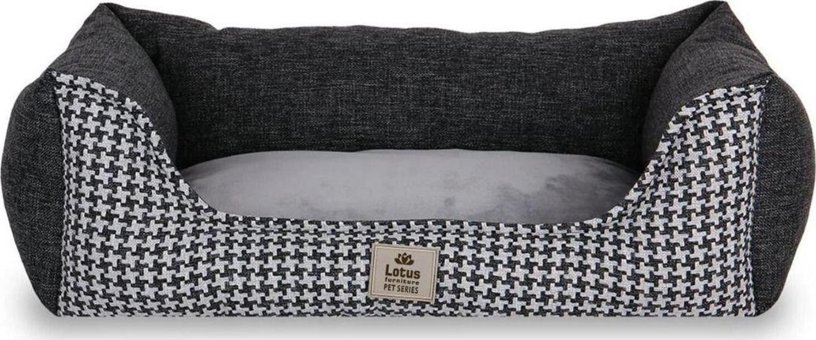 Lotus Furniture Pet Series Vanda Yıkanabilir Küçük Irk Ev İçi Köpek Yatağı Siyah