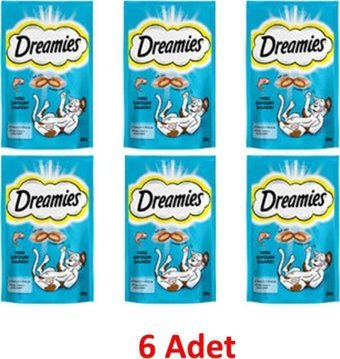 Dreamies Somonlu Tahıllı Yetişkin Kedi Maması 6x60 gr