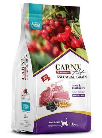 Carni-Life Adult Cat Böğürtlenli-Kuzu Etli Tahıllı Yetişkin Kedi Maması 1.5 kg