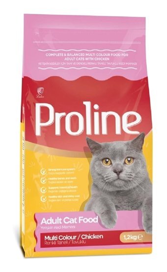 Pro Line Renkli Taneli Tavuklu Tahıllı Yetişkin Kedi Maması 1.2 kg