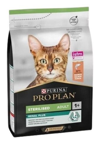 Pro Plan Renal Plus Somonlu Kısırlaştırılmış Düşük Tahıllı Yetişkin Kedi Maması 3 kg