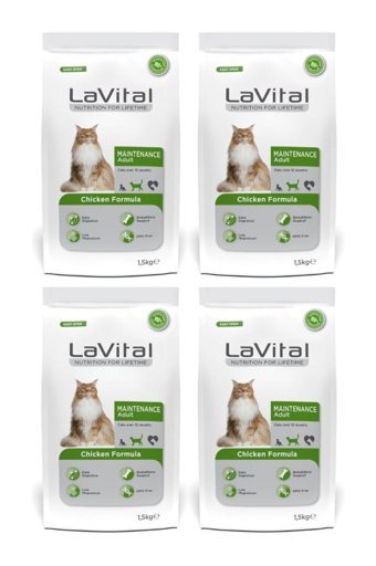 La Vital Maintenance Premium Tavuklu Tahıllı Yetişkin Kedi Maması 4x1.5 kg