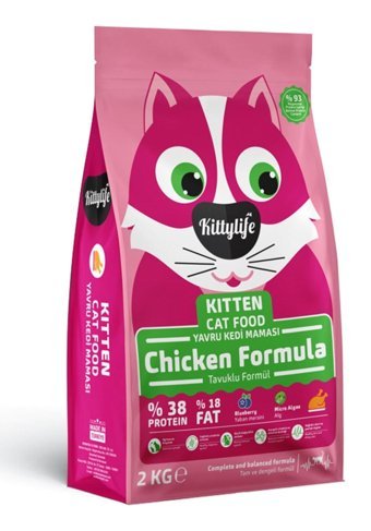 Kittylife Premium Tavuklu Düşük Tahıllı Yavru Kedi Maması 2 kg