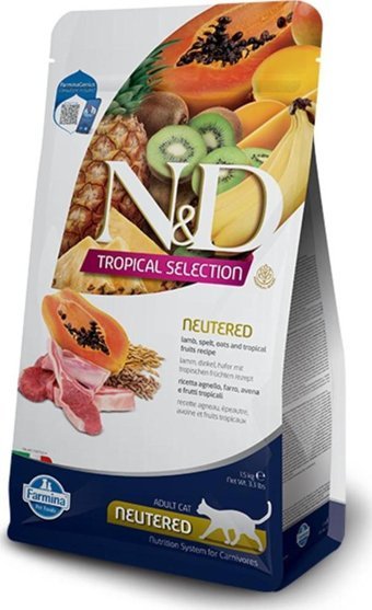 N&d Tropical Selection Kuzu Etli Kısırlaştırılmış Tahılsız Yetişkin Kedi Maması 10 kg