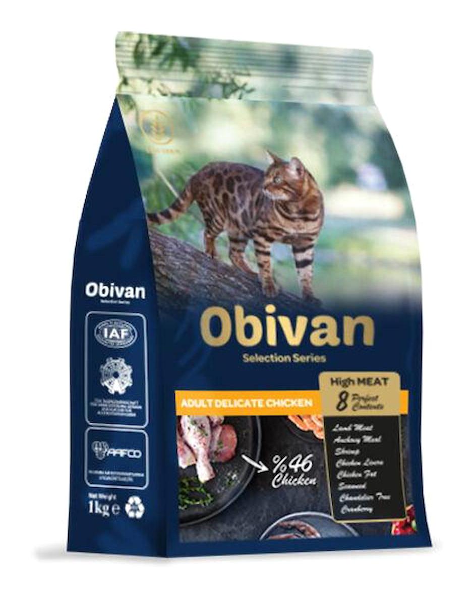 Obivan Low Grain Tavuklu Az Tahıllı Yetişkin Kedi Maması 3x1 kg