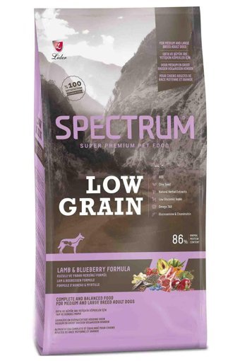 Spectrum Low Graın Kuzulu-Yaban Mersinli Yetişkin Köpek Maması 14 kg