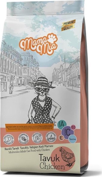 Mamamia Multi Color Tavuklu Tahıllı Yetişkin Kedi Maması 15 kg