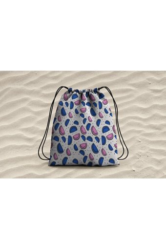Safe Home Pink Blue Polyester Plaj Havlusu Çok Renkli
