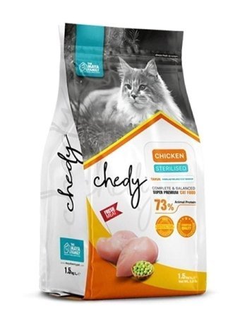 Chedy Tavuklu Kısırlaştırılmış Tahılsız Yetişkin Kedi Maması 1.5 kg