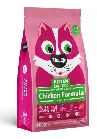 Kittylife Premium Tavuklu Düşük Tahıllı Yavru Kedi Maması 10 kg