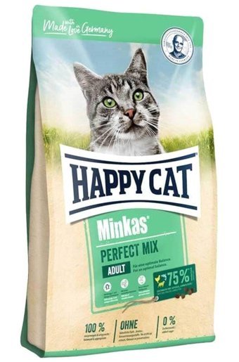 Happy Cat Minkas Perfect Mix Balıklı-Kuzu Etli Tahıllı Yetişkin Kedi Maması 1.5 kg