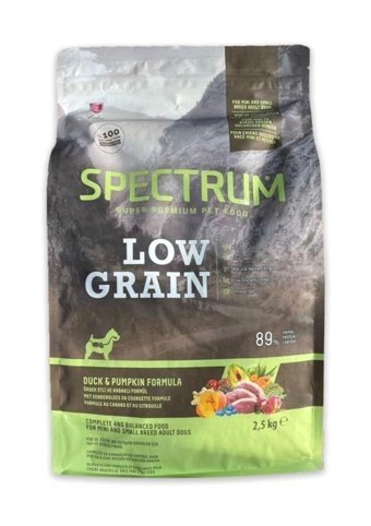 Spectrum Low Graın Bal Kabaklı-Ördekli Yetişkin Köpek Maması 2.5 kg