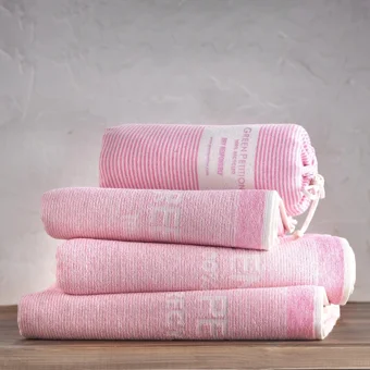 Green Petition Calm Fit Candy Plaj Havlusu Pembe