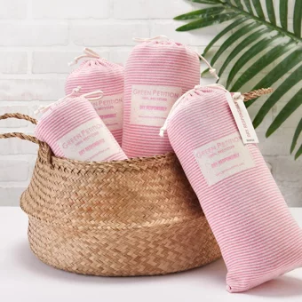 Green Petition Calm Fit Candy Plaj Havlusu Pembe
