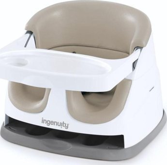 Ingenuity Baby Base Plastik 3 Noktalı 15 kg Kapasiteli Sandalye Üstü Tepsili Oturaklı Portatif Mama Sandalyesi Kaşmir