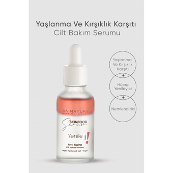 Iva Natura Peptit Ve Hyaluronik Asit Içerikli Canlandırıcı Yaşlanma Karşıtı Kırışıklık Karşıtı Jel Yüz Serumu 30 ml