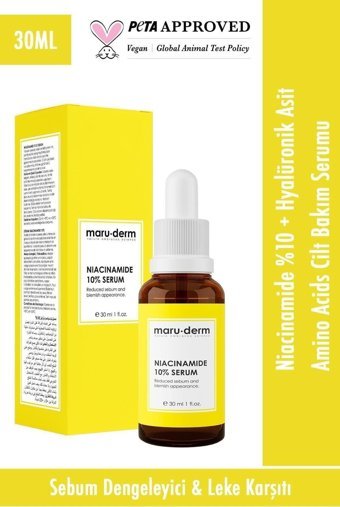 Maruderm Niacinamide Yüz Dolgunlaştıran Canlandırıcı Jel Yüz Serumu 30 ml