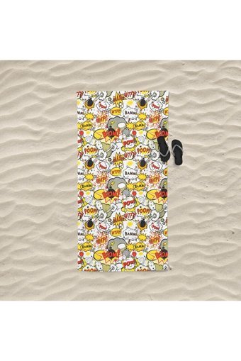Safe Home Boom Art Polyester Plaj Havlusu Çok Renkli