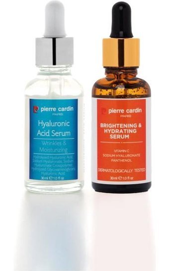 Pierre Cardin Paketi C Vitamini + Hyaluronik Asit Yüz Dolgunlaştıran Canlandırıcı Yaşlanma Karşıtı Jel Yüz Serumu 30 ml