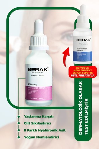 Bebak Hyaluron Intensive BTX Kolajenli Yüz Dolgunlaştıran Canlandırıcı Jel Yüz Serumu 30 ml