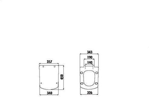 Creavit Nova Rim-Off 60 cm Seramik Kanalsız Arkadan Çıkışlı Ayaklı Klozet Beyaz