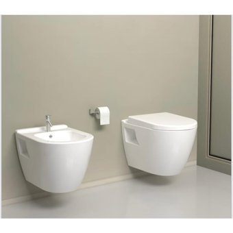 Turavit RND5508 Rondo 15 cm Seramik Kanallı Asma Klozet Beyaz