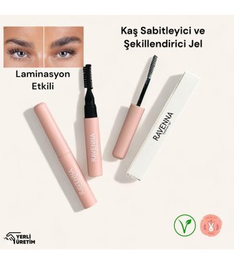 Ravenna Laminasyon Etkili Kahverengi Suya Dayanıklı Renkli Maskara Kaş Sabitleyici
