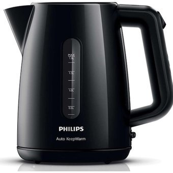 Philips Otomatik Paslanmaz Çelik Demlikli 1700 W Işıklı Paslanmaz Çelik Siyah Çay Makinesi