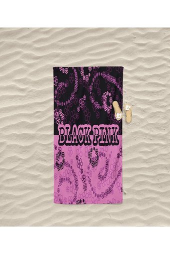 Erays Home Black pink Plaj Havlusu Pembe Siyah