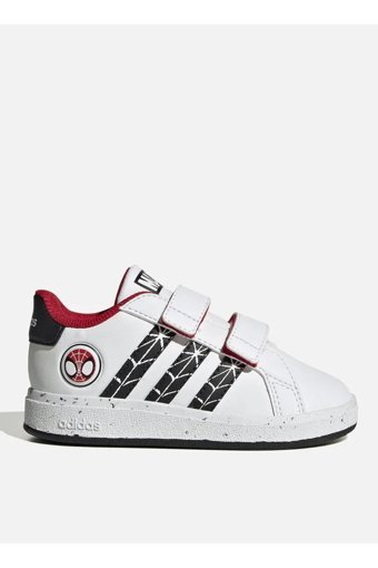 Adidas Grand Court Spider-Man EL K IF0925 Bağcıklı-Cırtlı Erkek Çocuk Günlük Ayakkabı Beyaz