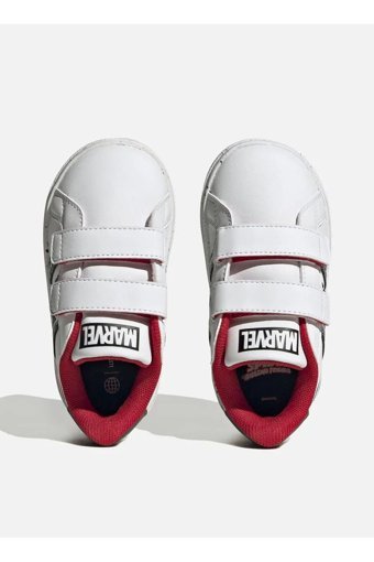 Adidas Grand Court Spider-Man EL K IF0925 Bağcıklı-Cırtlı Erkek Çocuk Günlük Ayakkabı Beyaz