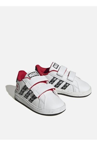Adidas Grand Court Spider-Man EL K IF0925 Bağcıklı-Cırtlı Erkek Çocuk Günlük Ayakkabı Beyaz