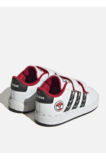 Adidas Grand Court Spider-Man EL K IF0925 Bağcıklı-Cırtlı Erkek Çocuk Günlük Ayakkabı Beyaz