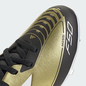 Adidas F50 League FG/MG J Messi IF6919 Bağcıklı Çivili Krampon Altın
