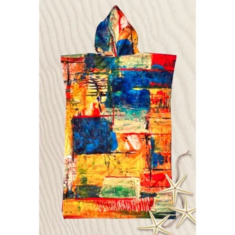 Snowsea Sp1034 Giyilebilir 55x70 cm Pamuklu Polyester Plaj Havlusu Mavi