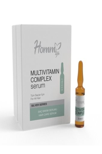 Homm Bitkisel Multivitamin Complex Besleyici-Onarıcı Saç Serumu 12x5 ml