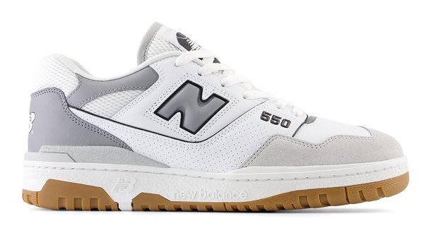 New Balance 550 BB550ESC Bağcıklı Unisex Günlük Ayakkabı Beyaz-Gri