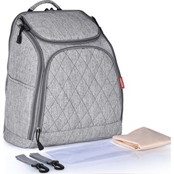 Love Home Büyük Kapasiteli Çok Fonksiyonlu Su Geçirmez Su Geçirmez Cepli Polyester Sırt Çantası Gri