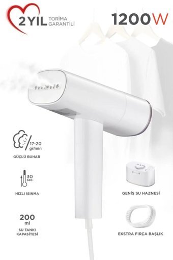 Torima KG3112 1200 W 20 gr/dk Metal Tabanlı Kablolu Buharlı Seyehat Ütüsü