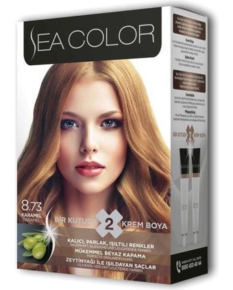 Sea Color Set 8.73 Karamel Seti Krem Saç Boyası 50 ml