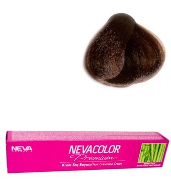 Nevacolor Premium 7.37 Kumral Altın Kahve Krem Saç Boyası 50 Ml
