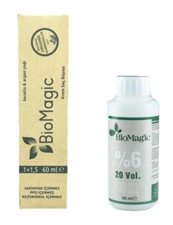 BioMagic Keratin & Argan Yağı 7.00 Kumral Organik Amonyaksız Krem Saç Boyası 60 Ml