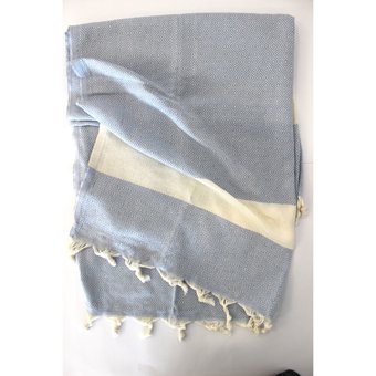 Asa Cotton Rejenere Elmas Pamuklu Plaj Havlusu Mavi