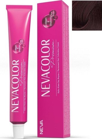 Nevacolor Premium 4.5 Kızıl Kestane Krem Saç Boyası 50 Ml