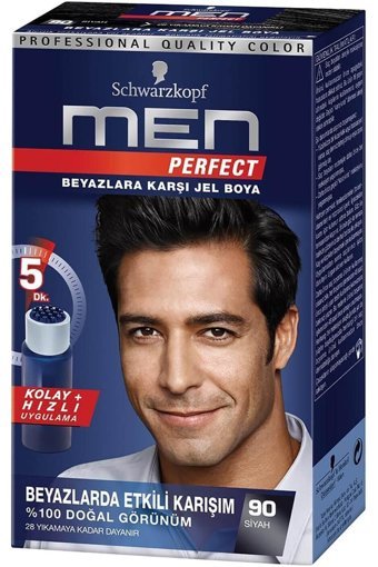 Schwarzkopf Men Perfect 90 Siyah Jel Erkek Saç Boyası 50 ml
