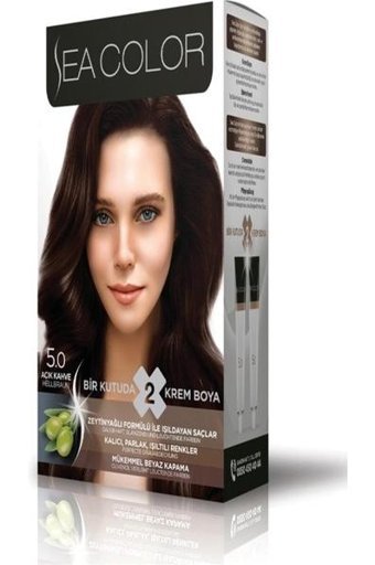 Sea Color Colour Cream 5.0 Açık Kahve Krem Saç Boyası 50 ml