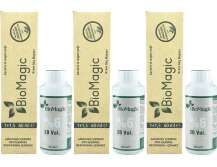 BioMagic Keratin & Argan Yağı 7.00 Kumral Organik Amonyaksız Krem Saç Boyası 60 Ml